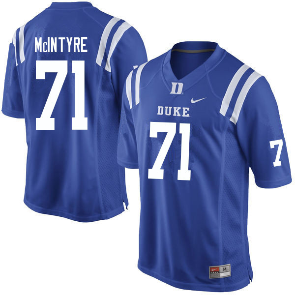 Men #71 Maurice McIntyre Duke Blue Devils College Football Jerseys Sale-Blue
